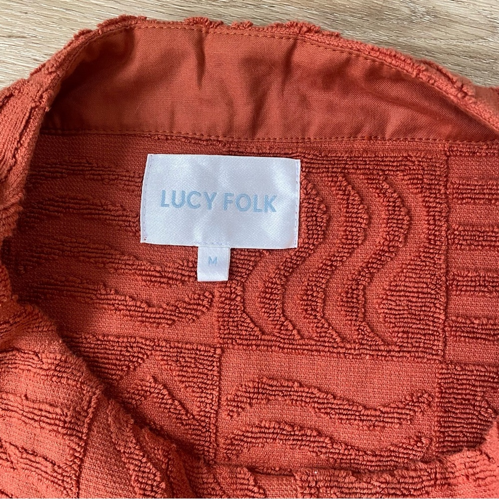 Lucy Folk Spritz Cropped Cotton-Terry Sweater - Picture 6 of 8